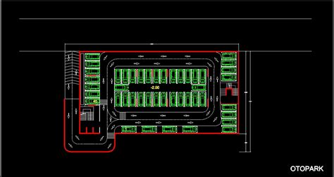 car parking cad block